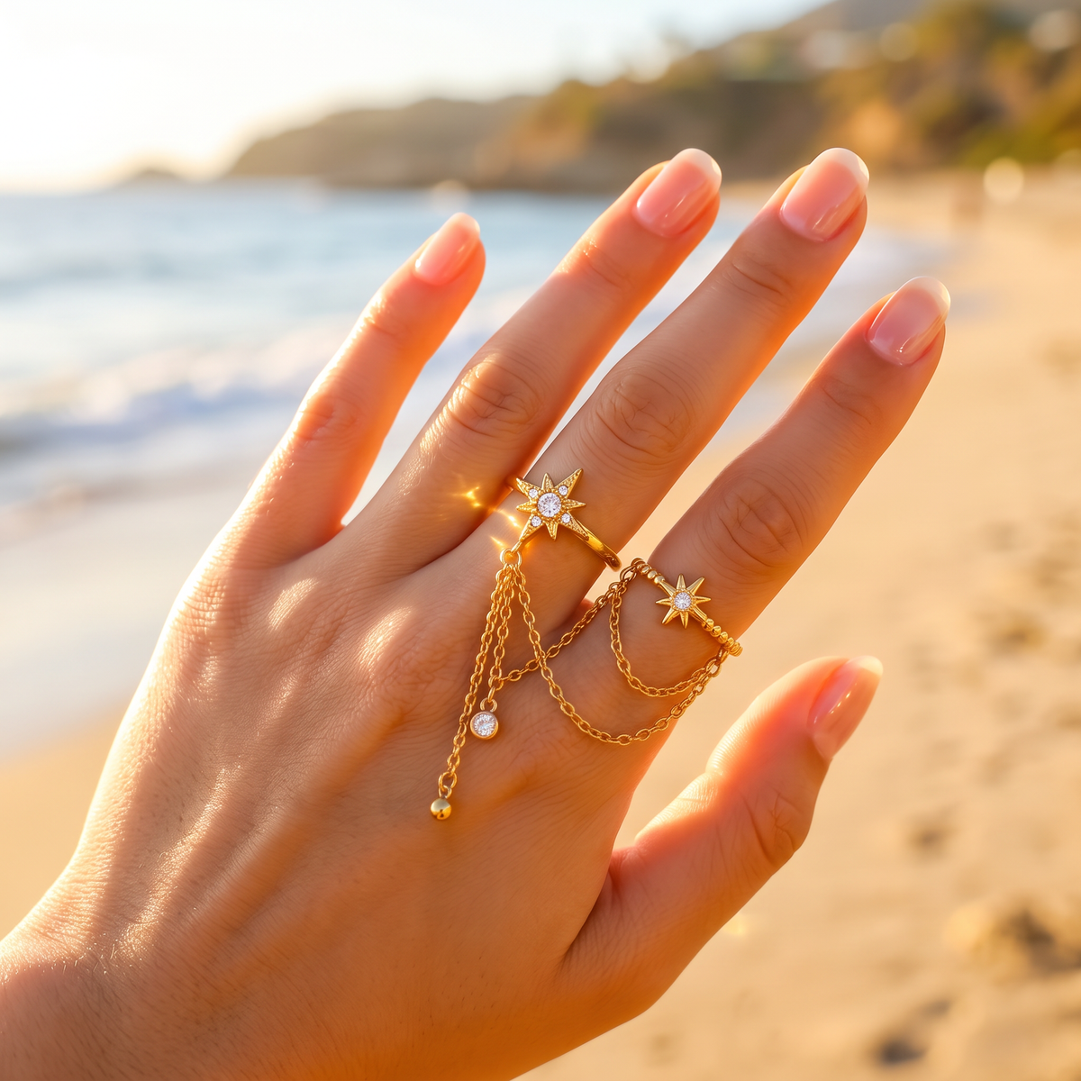 Bague double dorée