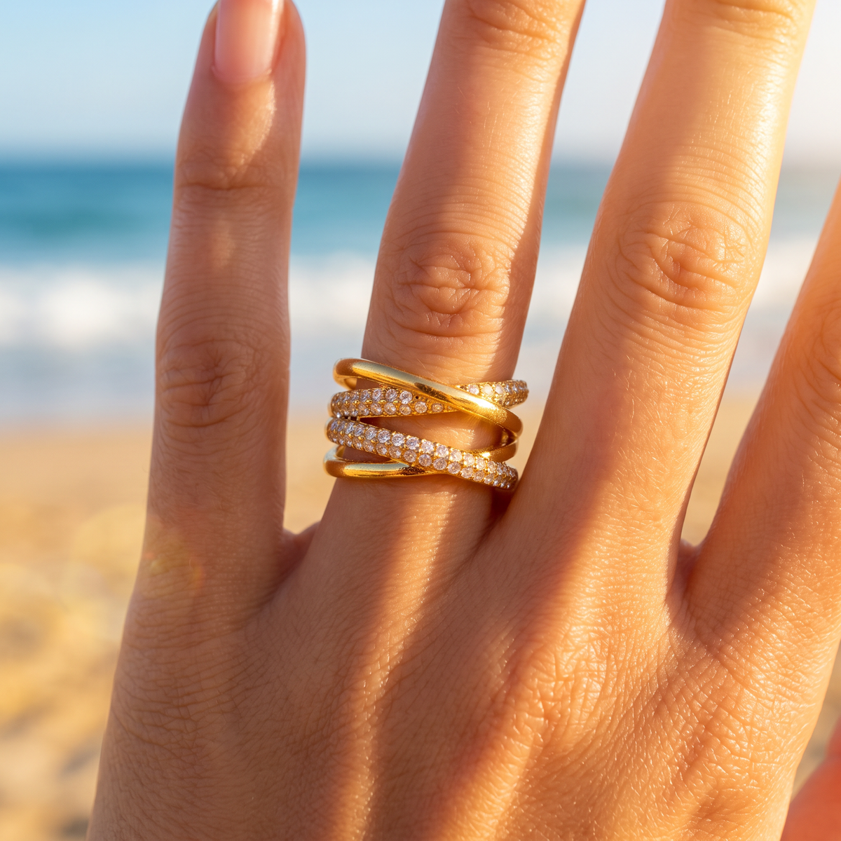 Bague dorée🩷✨