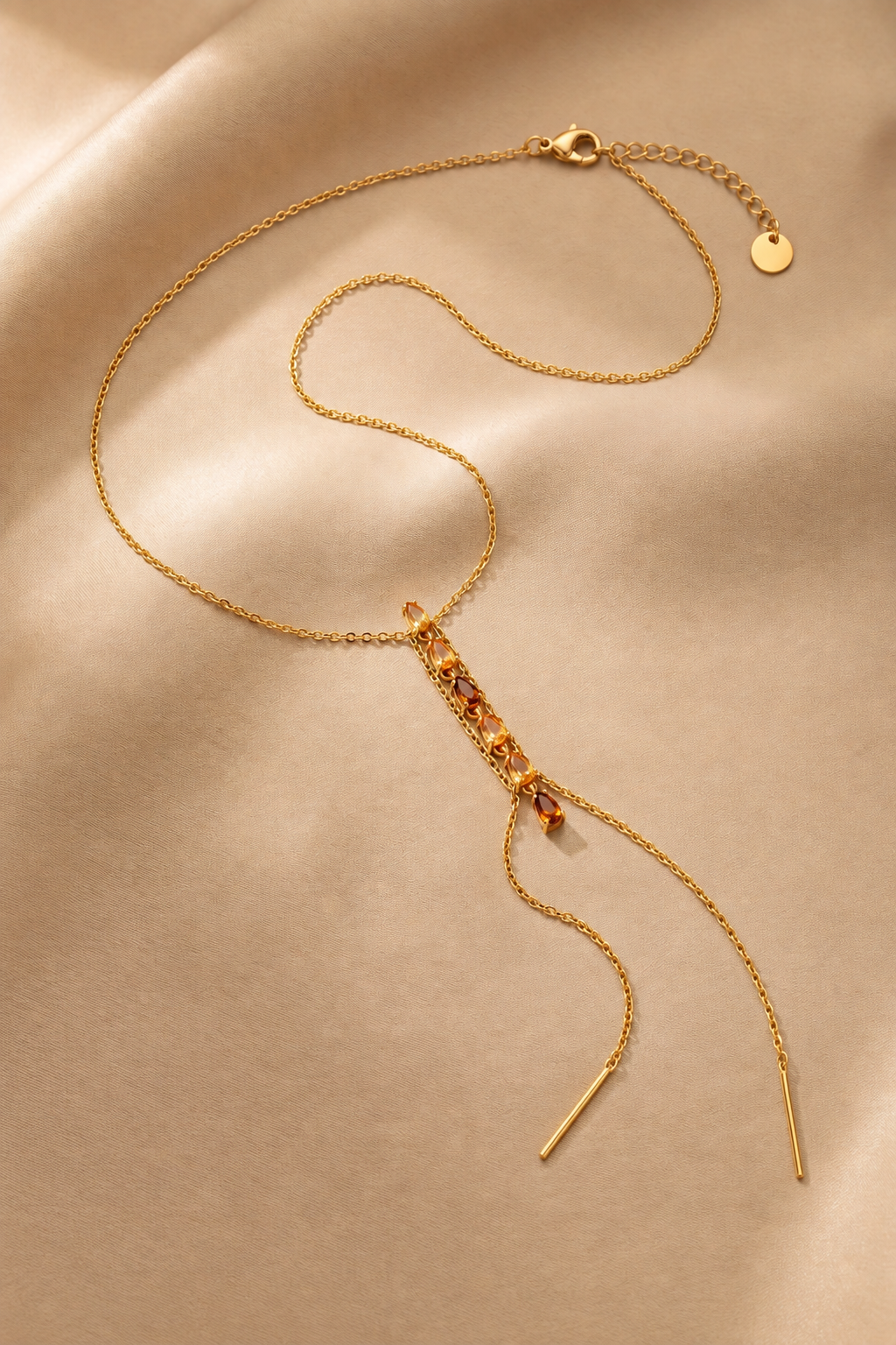 Collier doré marron