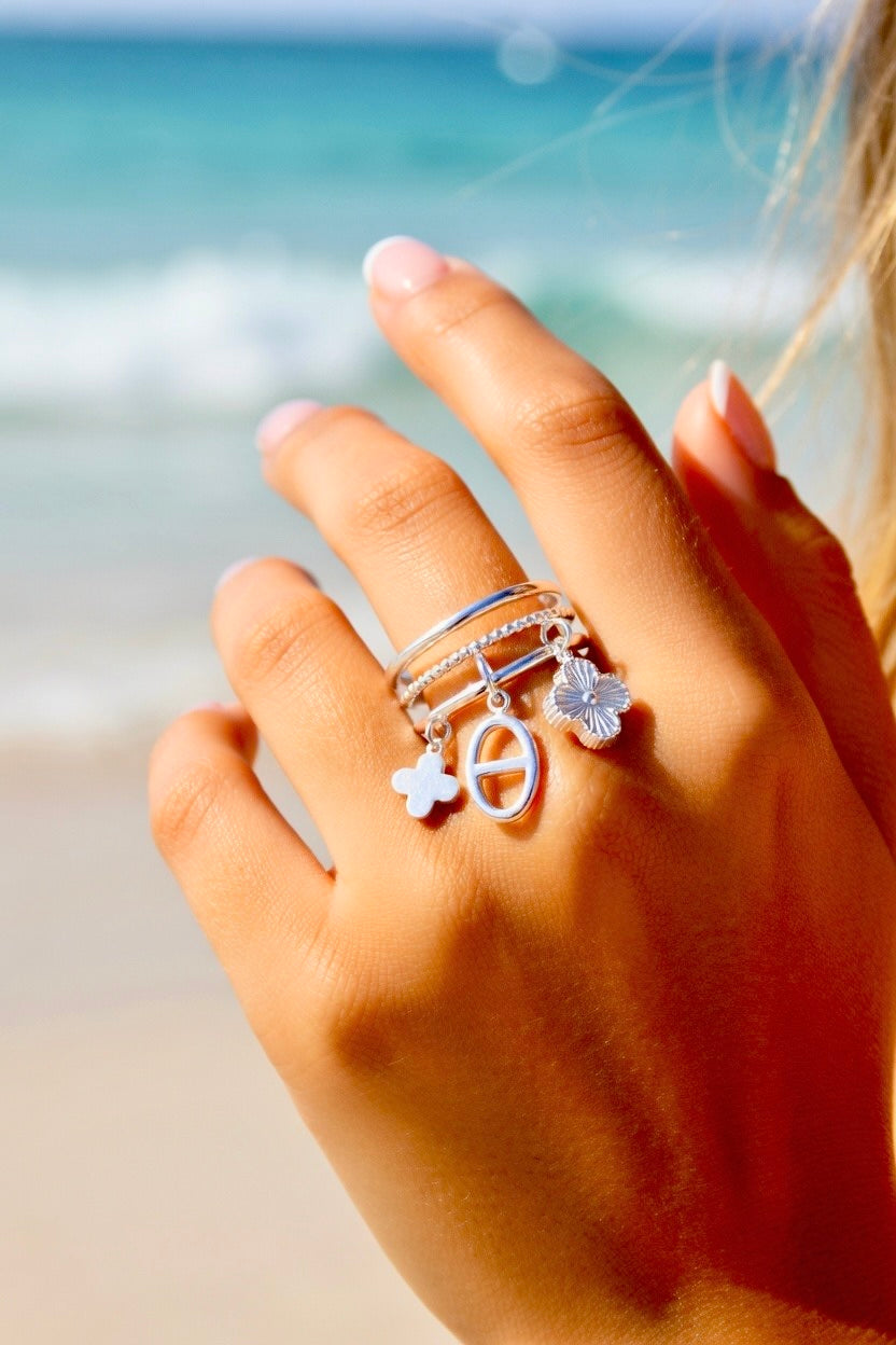 Bague argenté maille marine