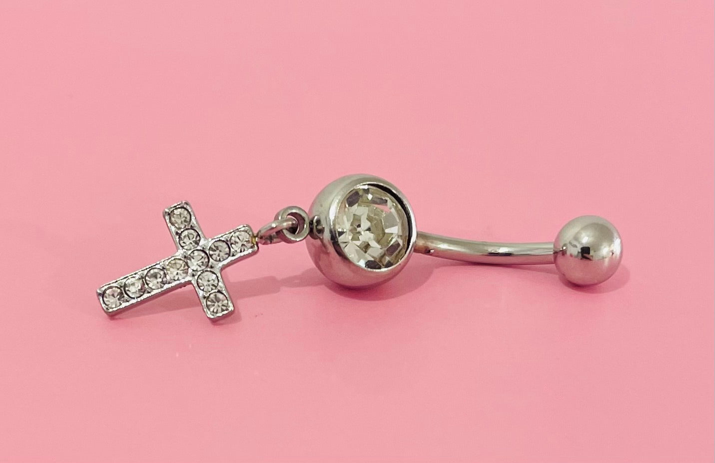 Piercing croix argenté ￼