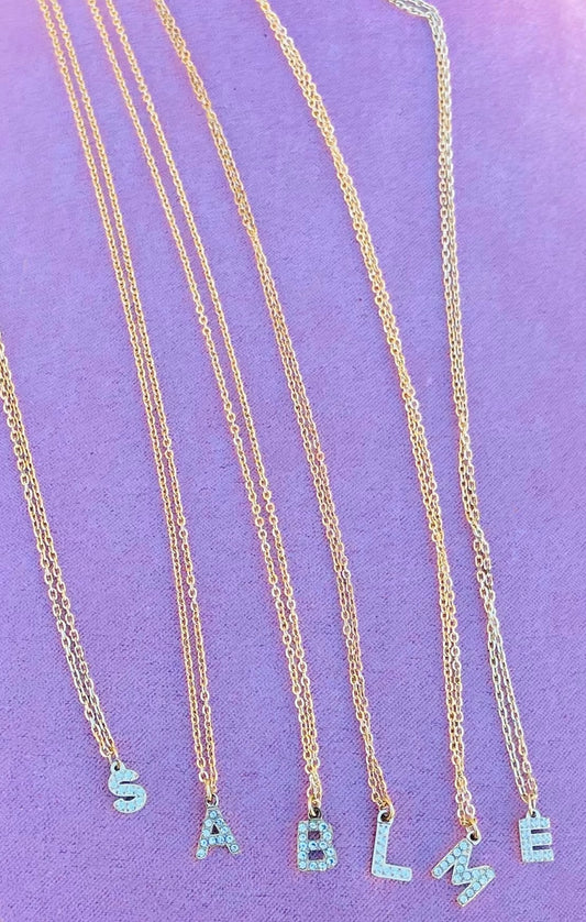 Colliers initiales strass✨🎀