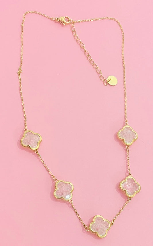 Collier doré  fleurs ✨