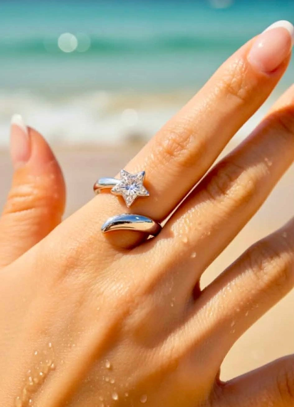 🎀✨bague argentée étoile ✨🎀