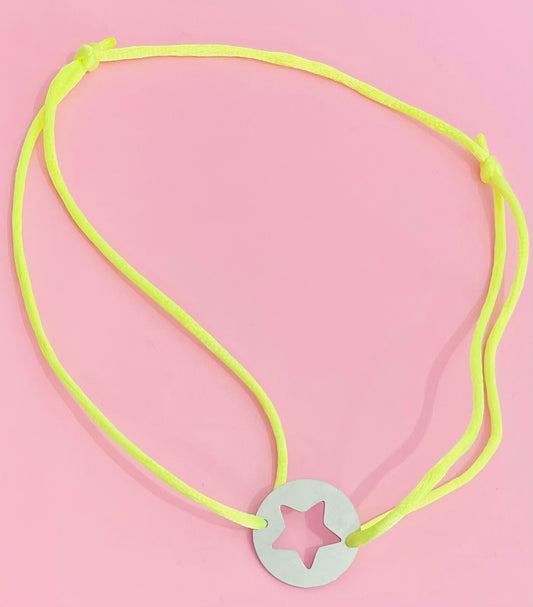 Collier cordon étoile argenté✨