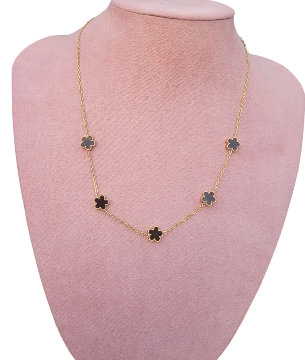 Collier doré fleurs