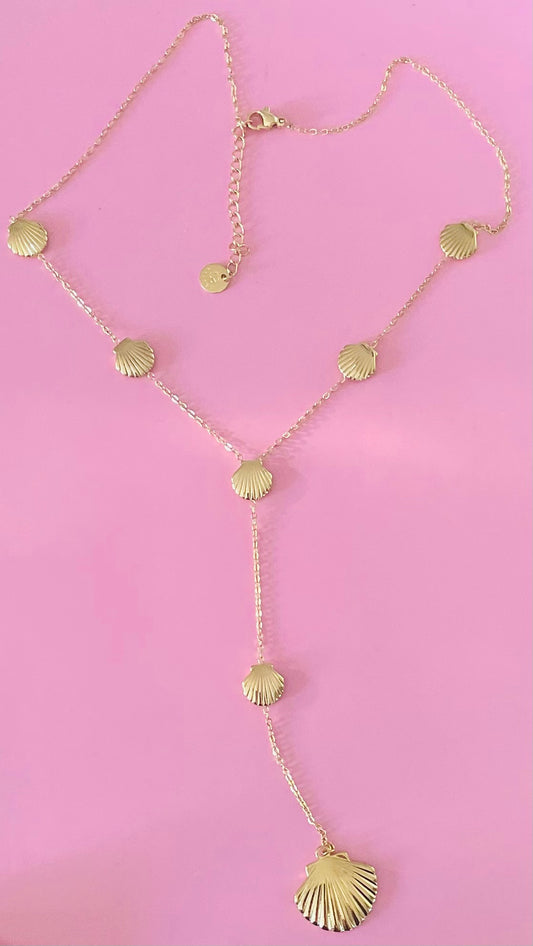 collier y doré coquillages ✨