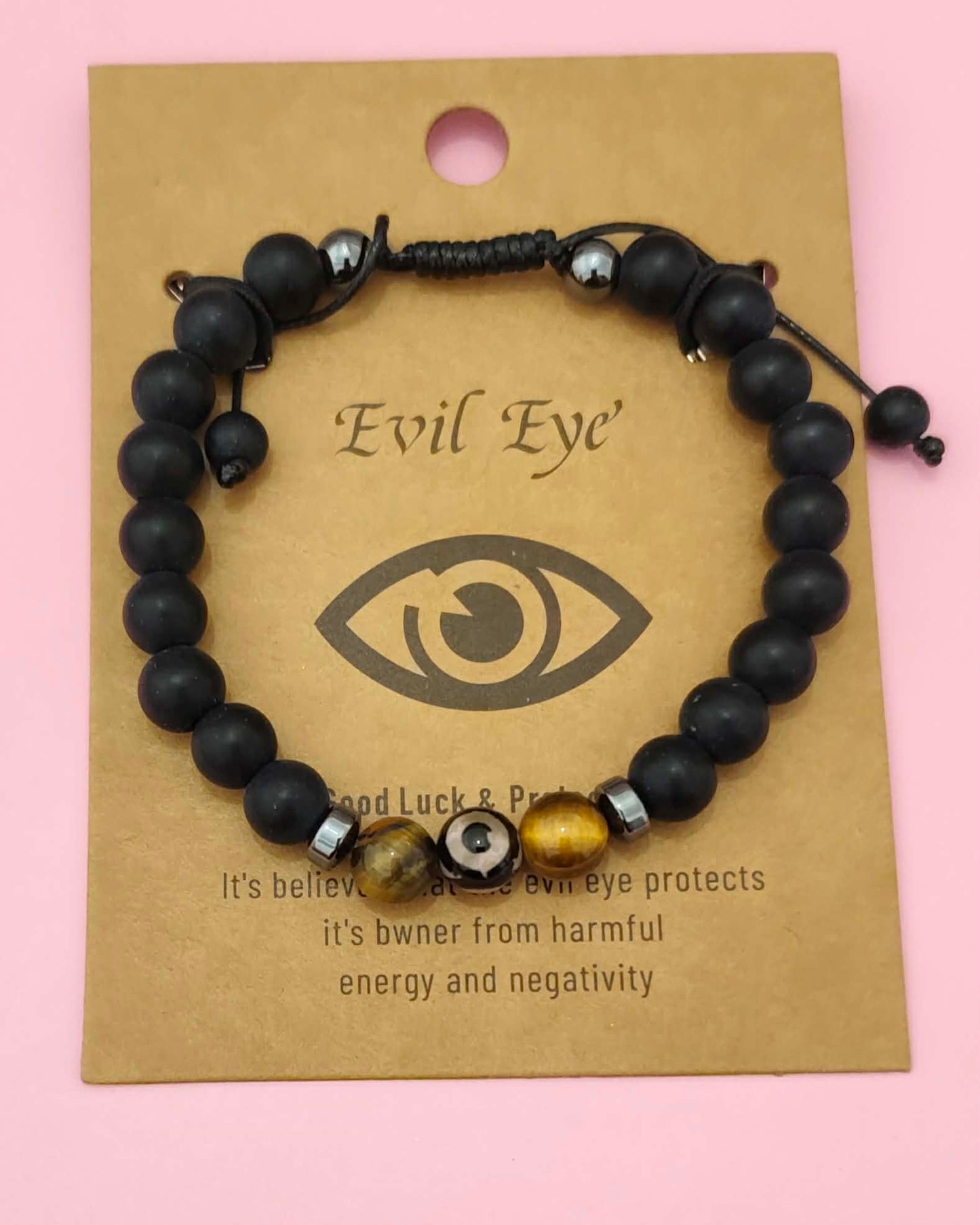 Bracelet pierre naturelle œil