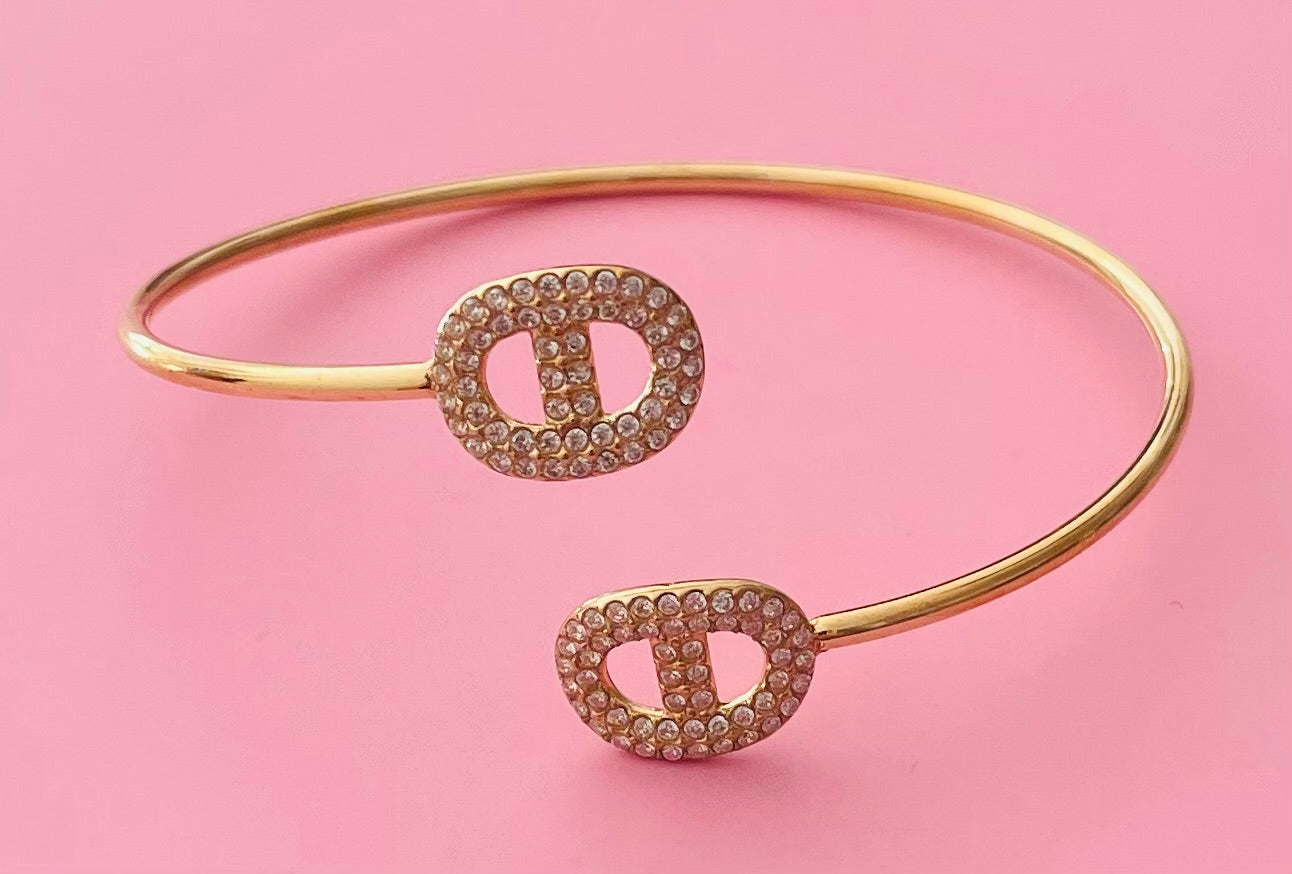 🎀✨Bracelet doré mailles marine ✨🎀