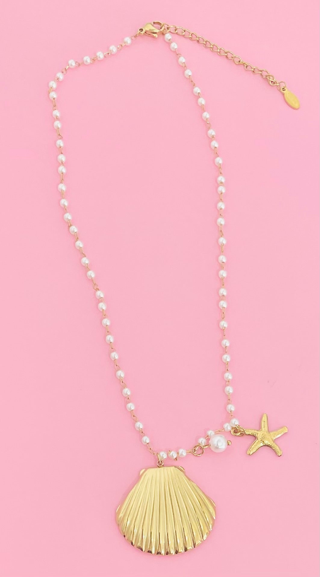 🎀✨Collier doré coquillage🌸🐚