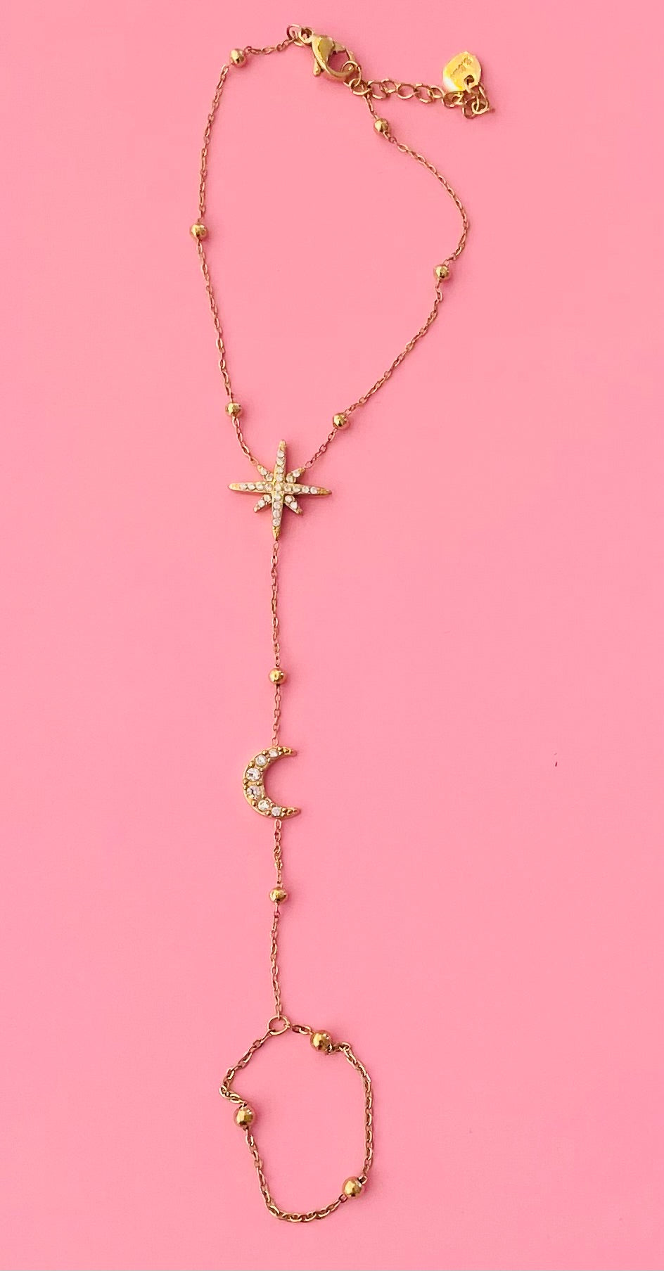 🎀✨chaine de main étoile et lune dorée✨🎀