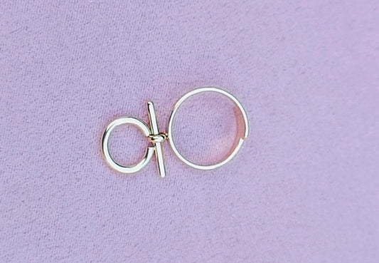 Bague dorée toggle