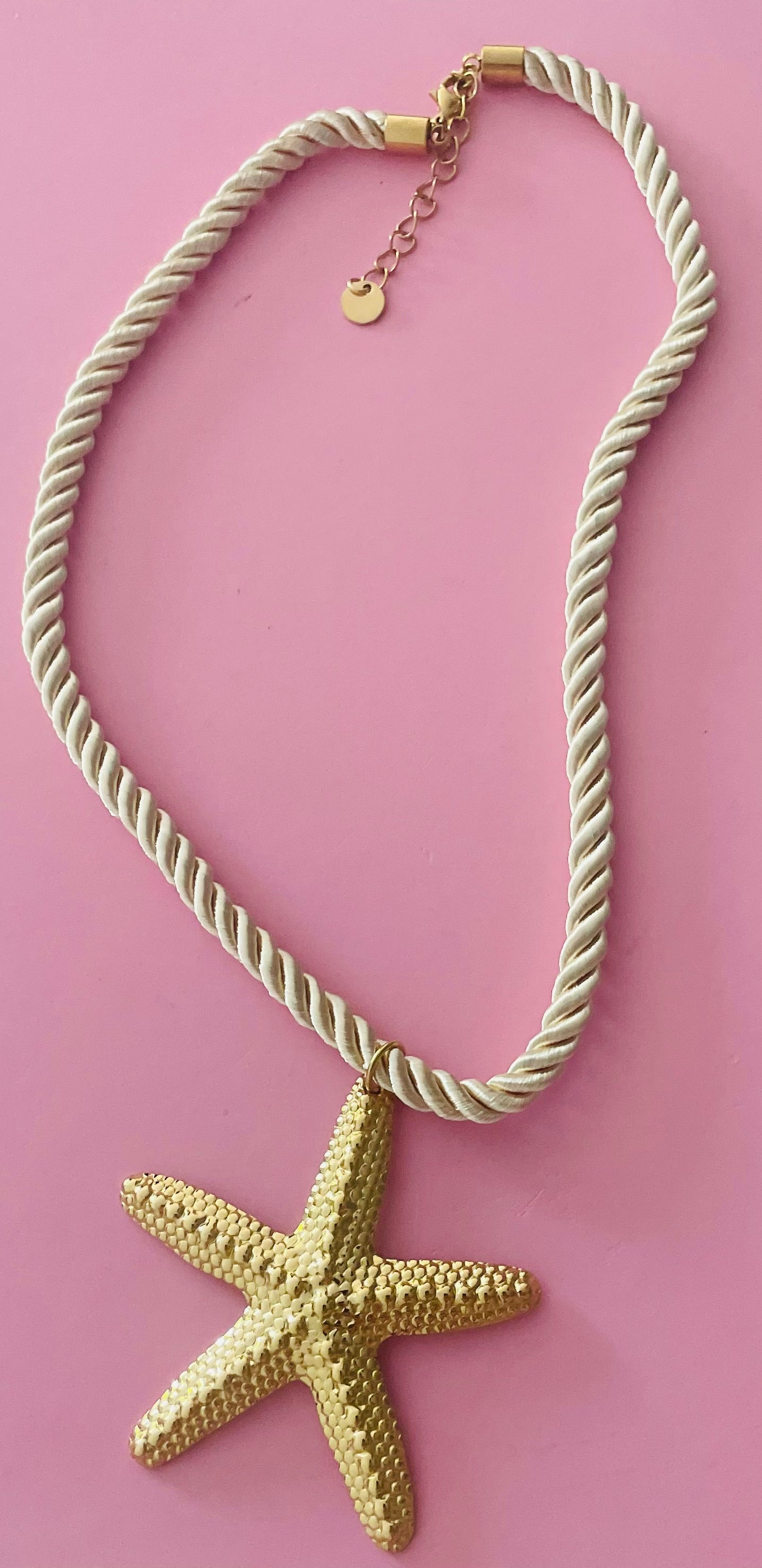 Collier doré étoile de mer cordon
