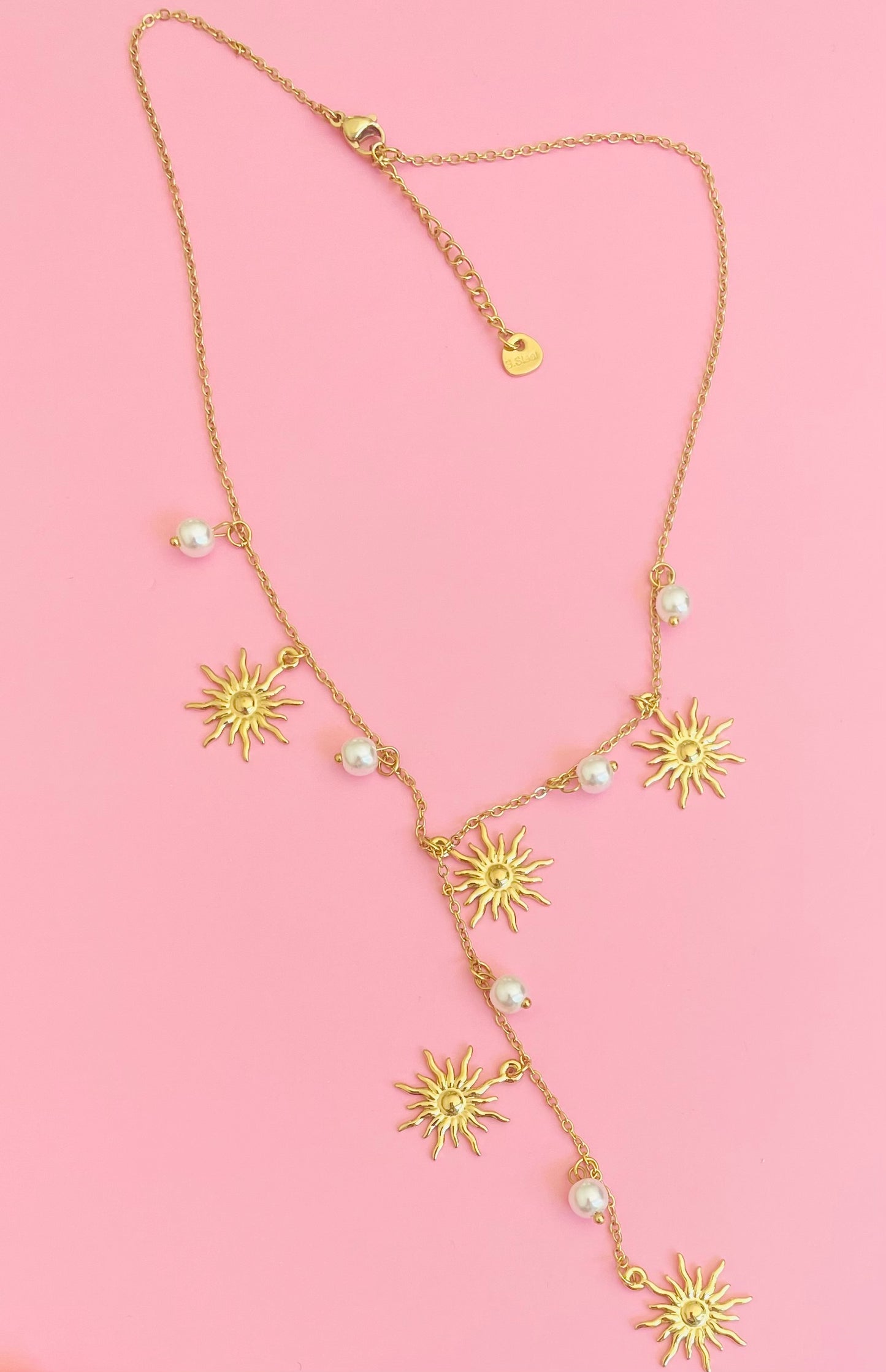 Collier doré soleils perles ✨🎀