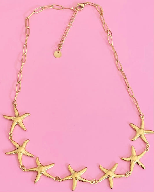 Collier doré étoiles de mer ✨