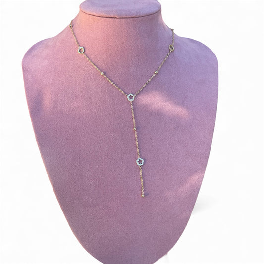 Collier doré y trèfles