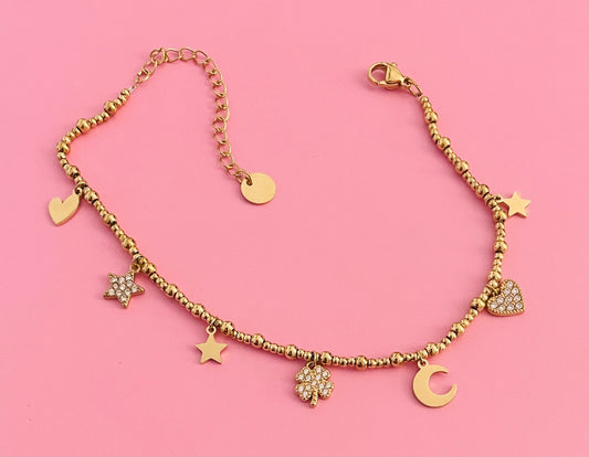 Chaine de cheville dorée ✨