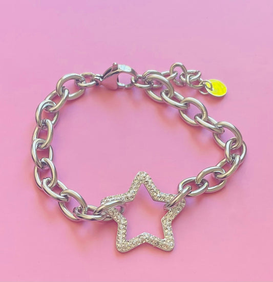 Bracelet argenté étoile⭐️