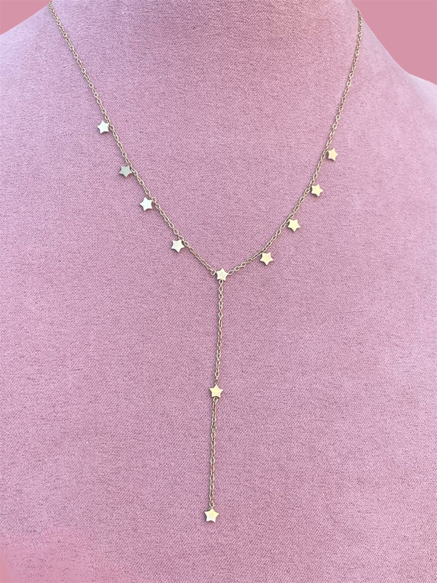 Collier y doré étoiles