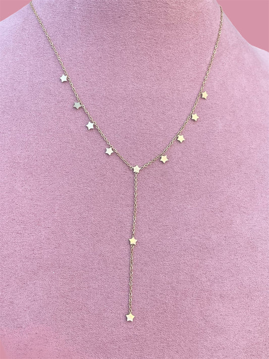 Collier y doré étoiles