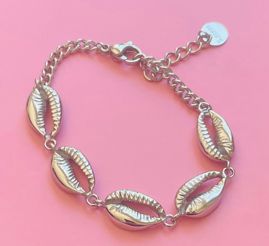 Bracelet argenté coquillages ✨🎀