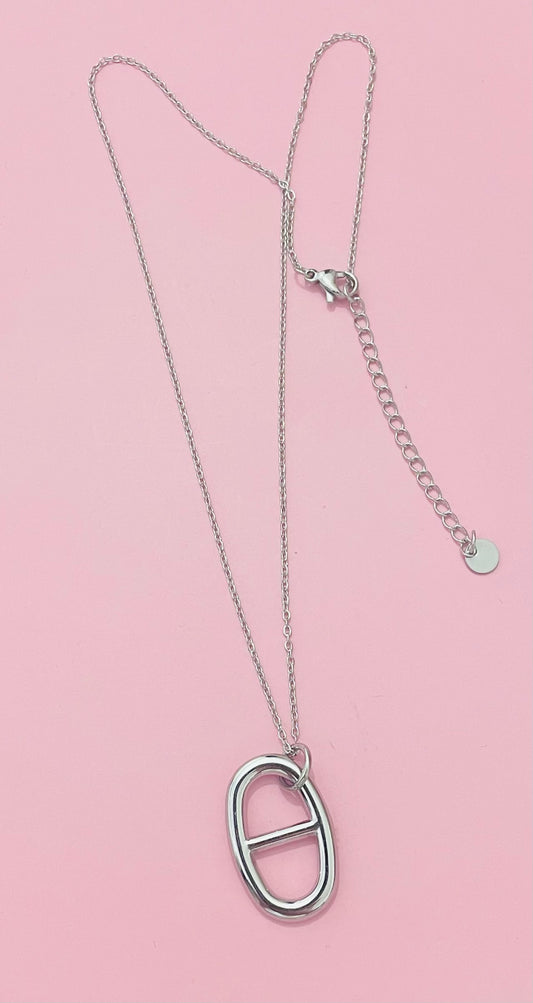 Collier argenté maille marine✨