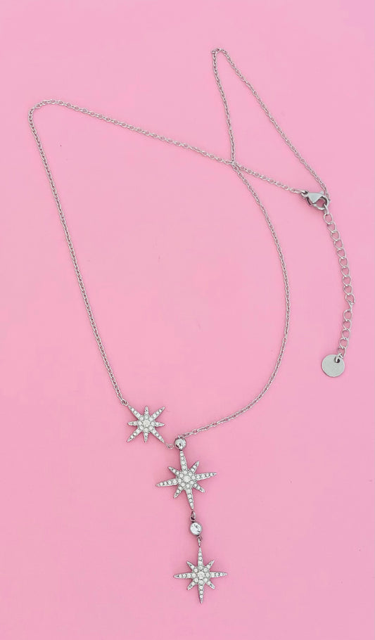 🎀✨Collier argenté étoiles ✨🎀