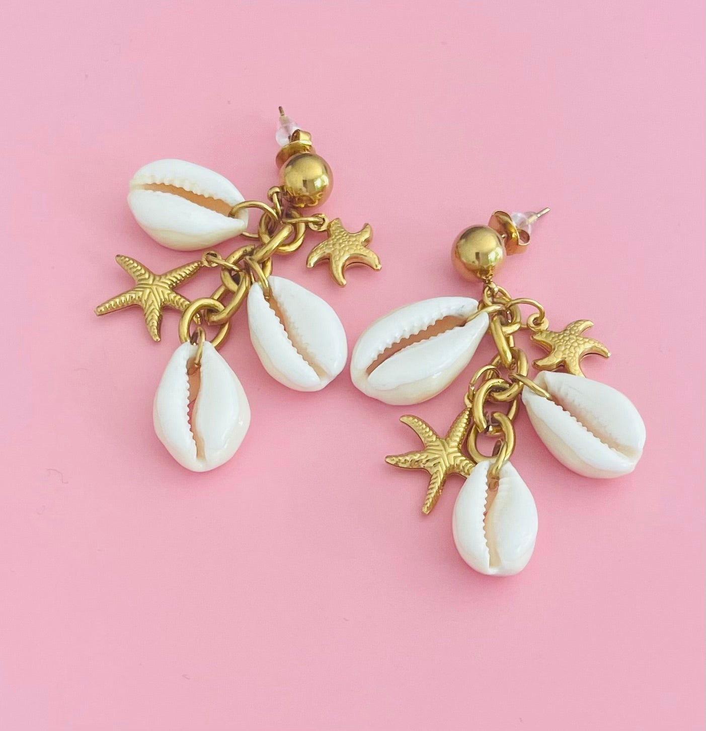 🎀✨boucles d’oreilles dorées coquillages ✨🎀