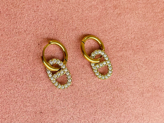 Boucles d’oreilles dorées