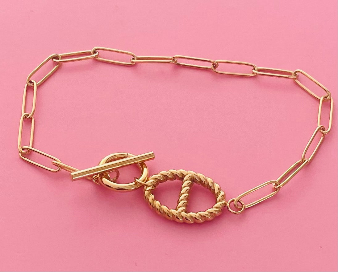 Bracelet doré maille marine ✨🎀
