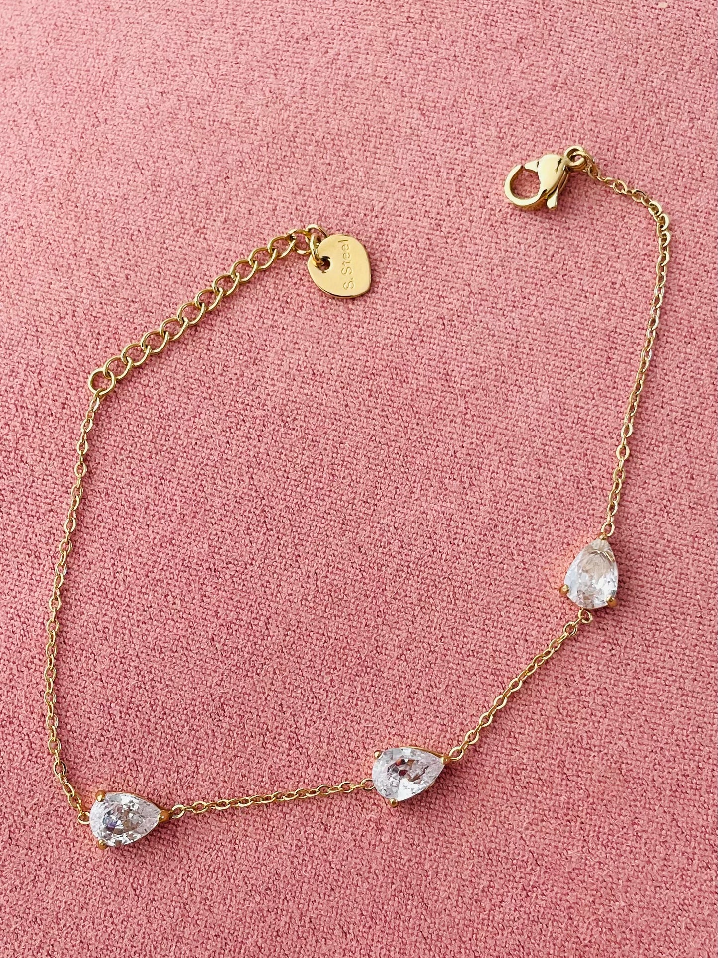 Bracelet doré gouttes