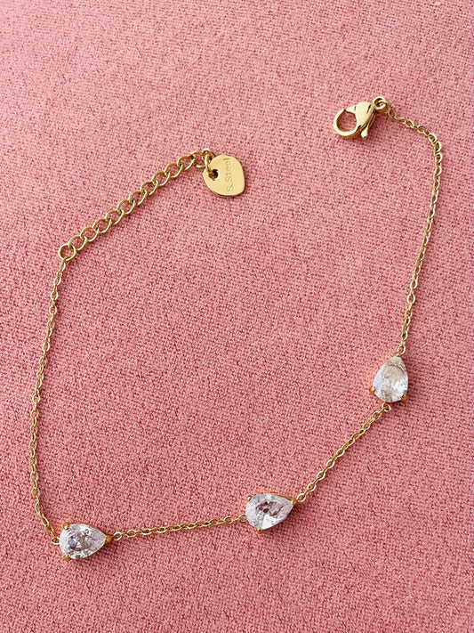 Bracelet doré gouttes