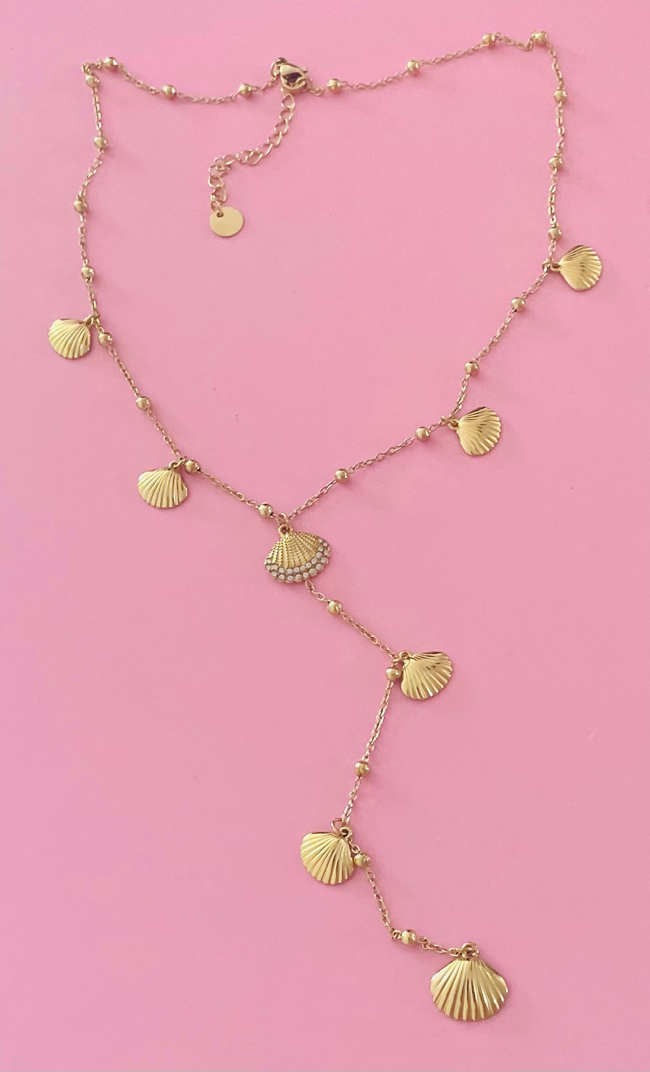 Collier doré coquillages 🎀