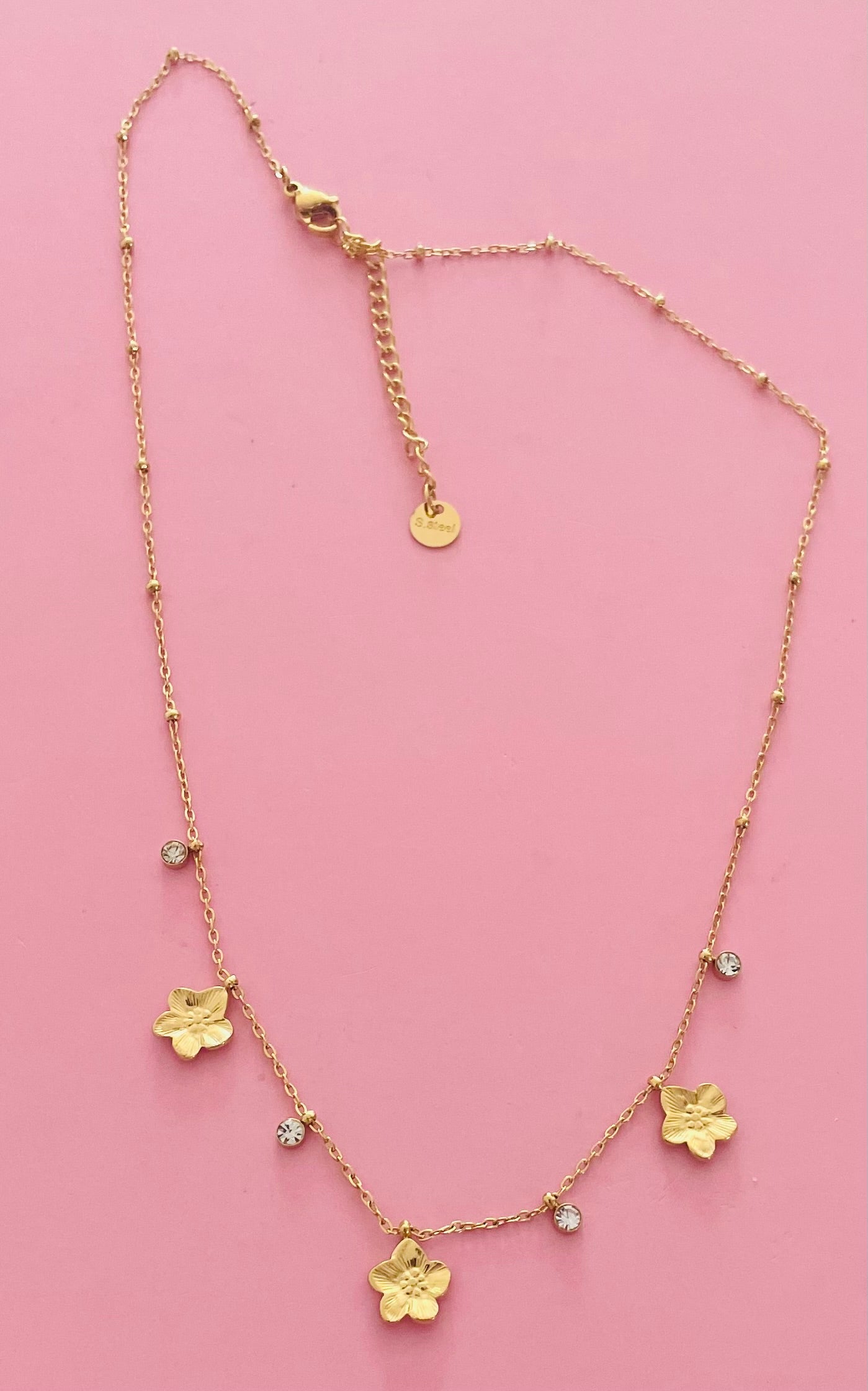 🎀Collier doré fleurs 🎀