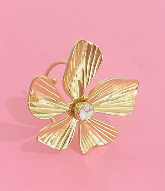 Bague Fleur dorée ✨