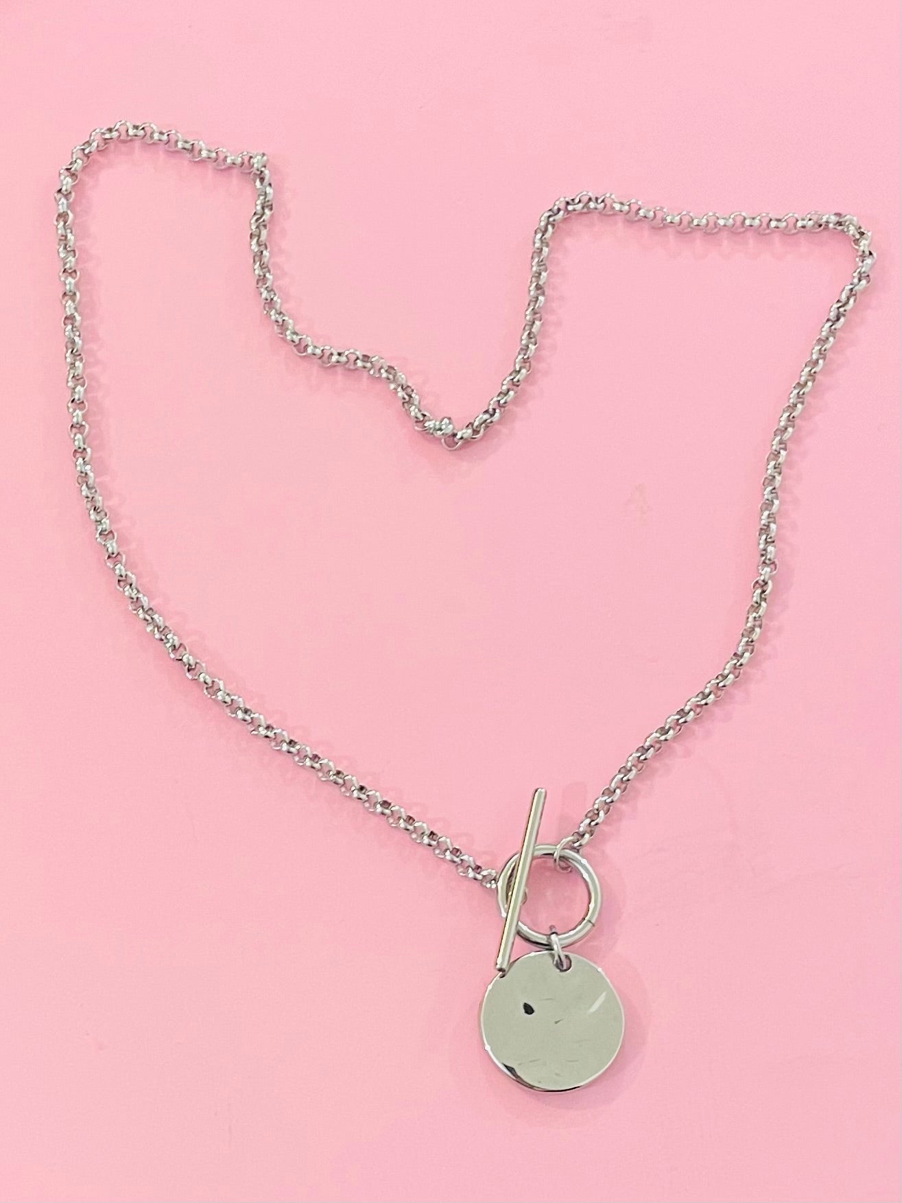 Collier argenté toggle
