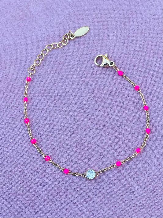 Bracelet doré strass
