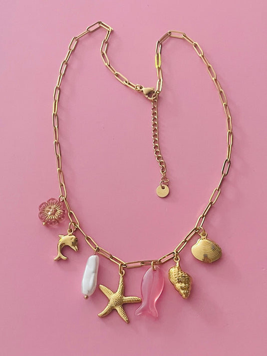 Collier doré rose✨