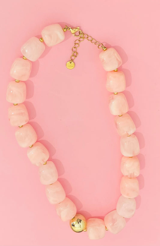 Collier doré rose clair ✨
