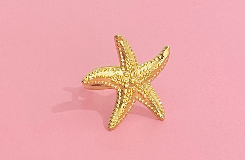 Bague dorée étoile de mer ✨🎀