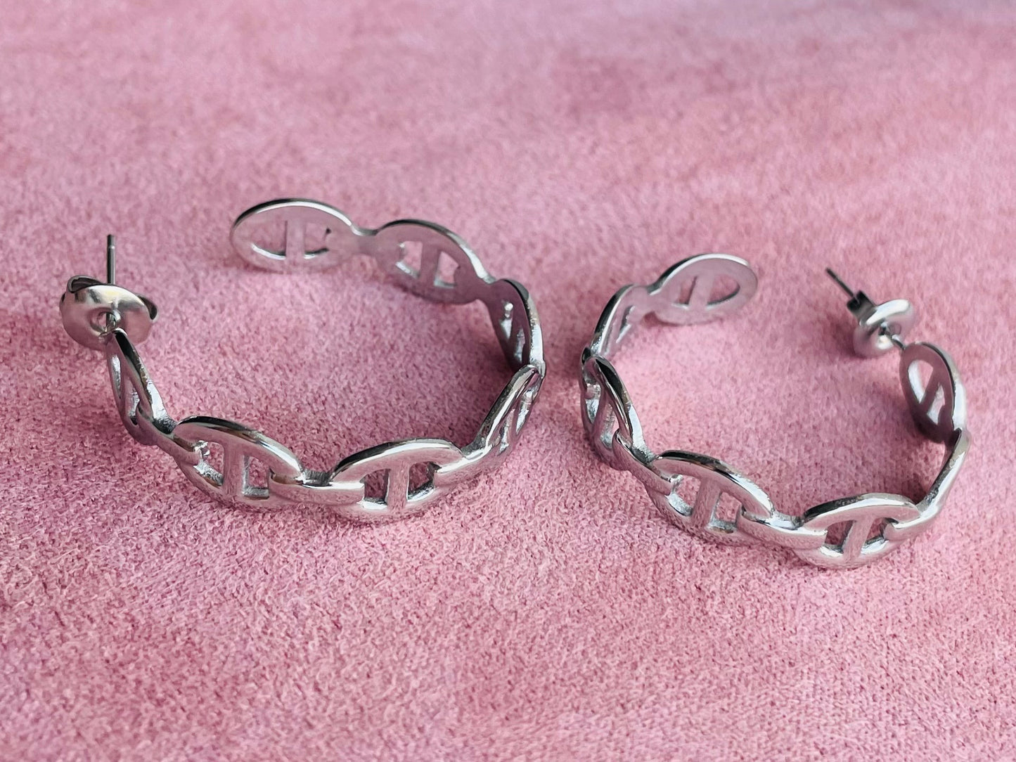 Boucles d’oreilles argentées