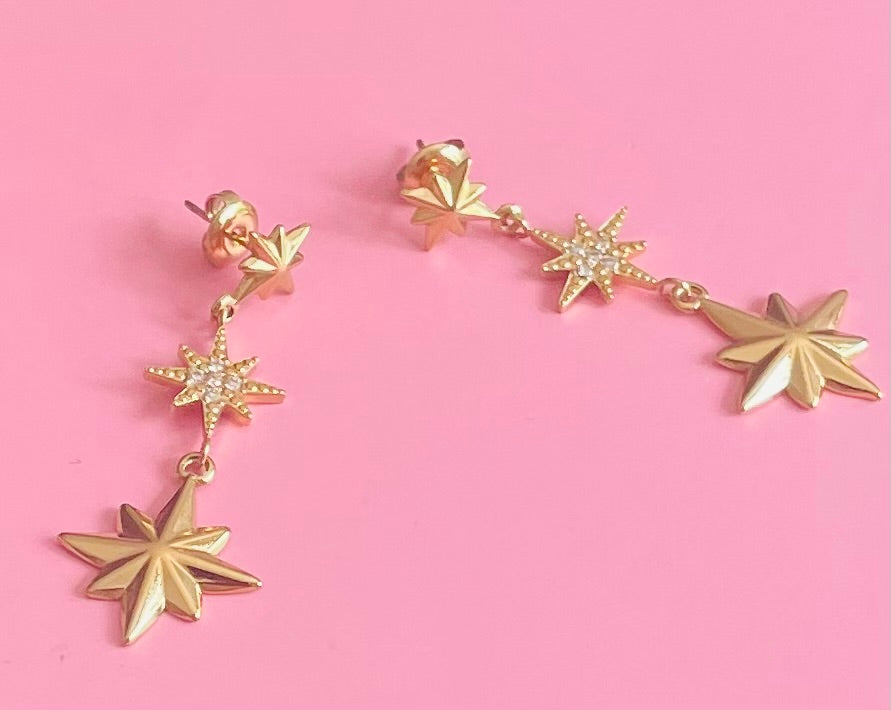 🎀✨Boucles d’oreilles étoiles dorées ✨🎀