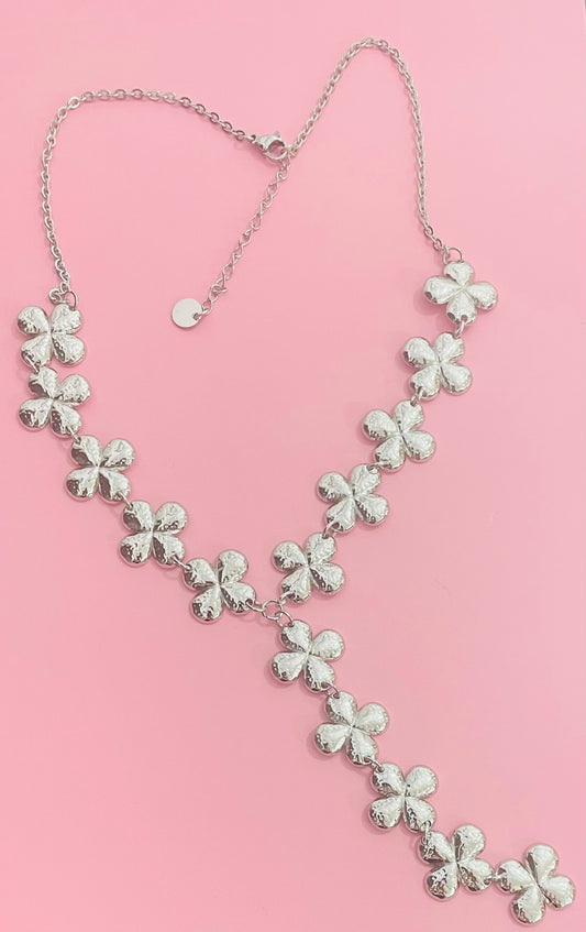 Collier y argenté fleurs ✨