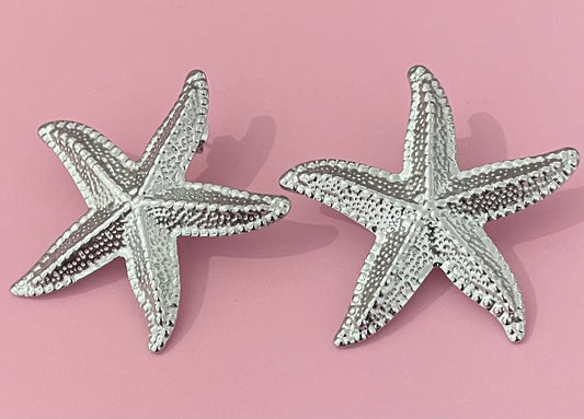 boucles d’oreilles argentées étoiles de mer ✨