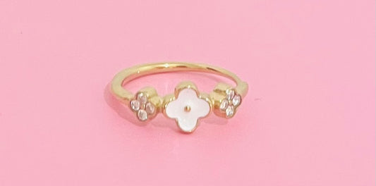 Bague dorée fleurs ✨
