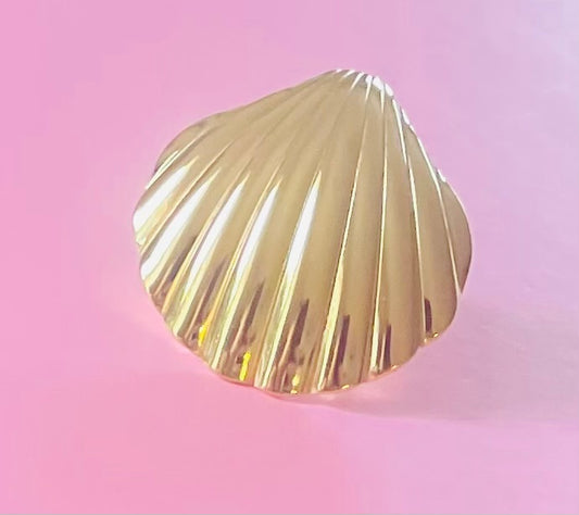 bague dorée coquillage✨