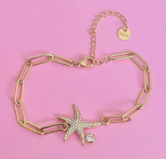 Bracelet doré étoile de mer