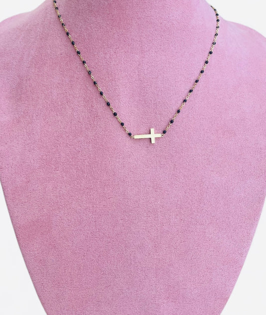 Collier doré émail