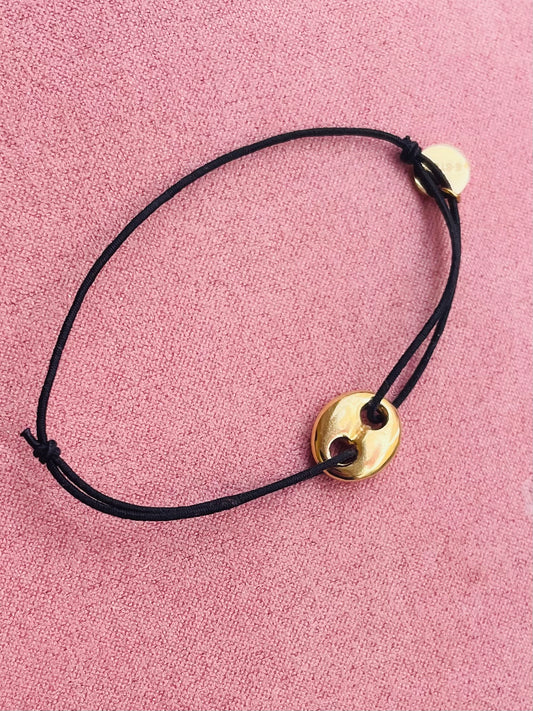 Bracelet doré graines de café