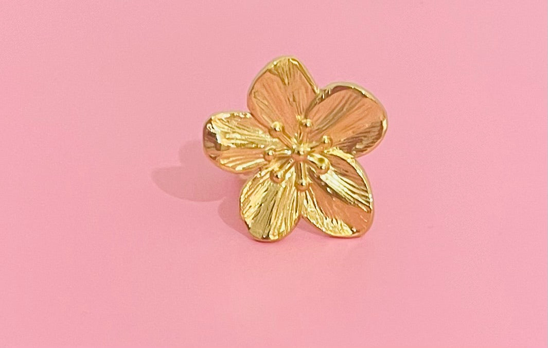 Bague dorée fleur 🌸💕